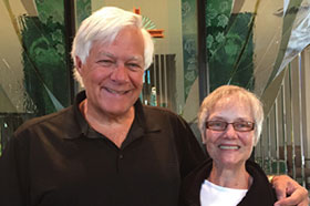 Photo of Jim Haase and his wife Helen. Link to his story.