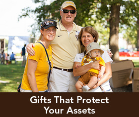 Rollover image of a family. Link to Gifts That Protect Your Assets.